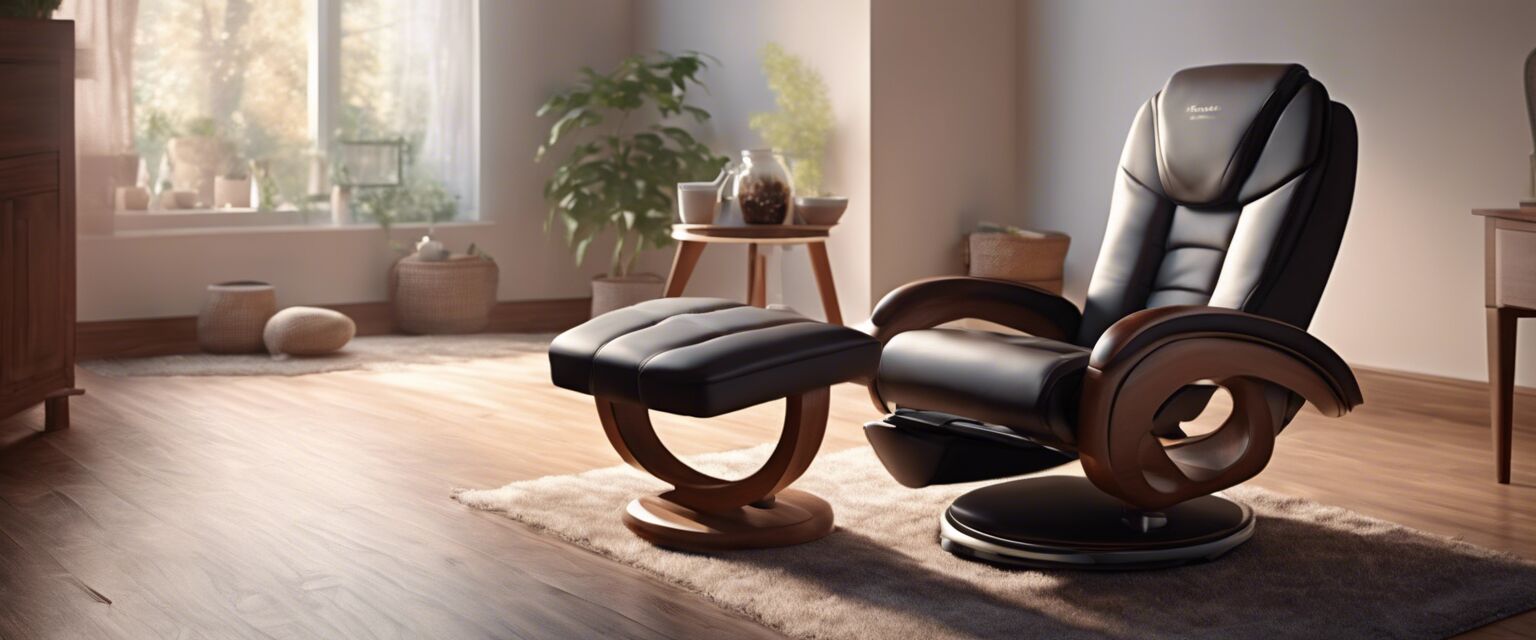 Foot massager in a serene setting