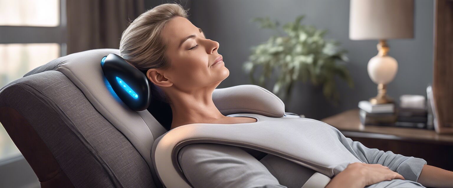 Using a neck and shoulder massager at home