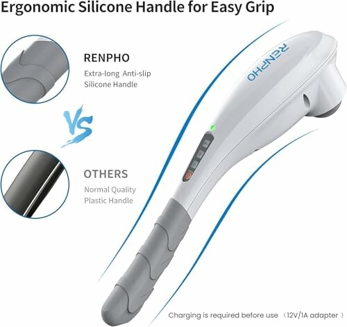 Comparison of RENPHO silicone handle massager versus others.